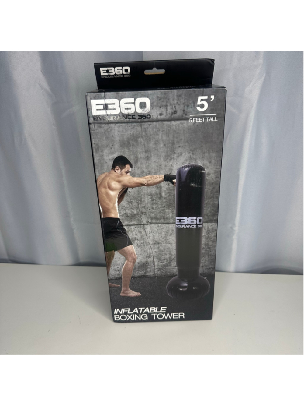 E360 Endurance 360 Inflatable Boxing Tower (5 Ft) – Includes Foot Pump